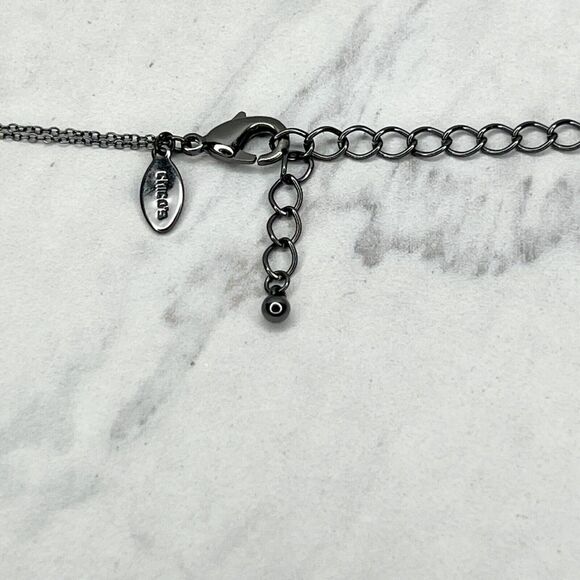 Chico's Double Strand Long Beaded Chain Link Necklace - Picture 3 of 10